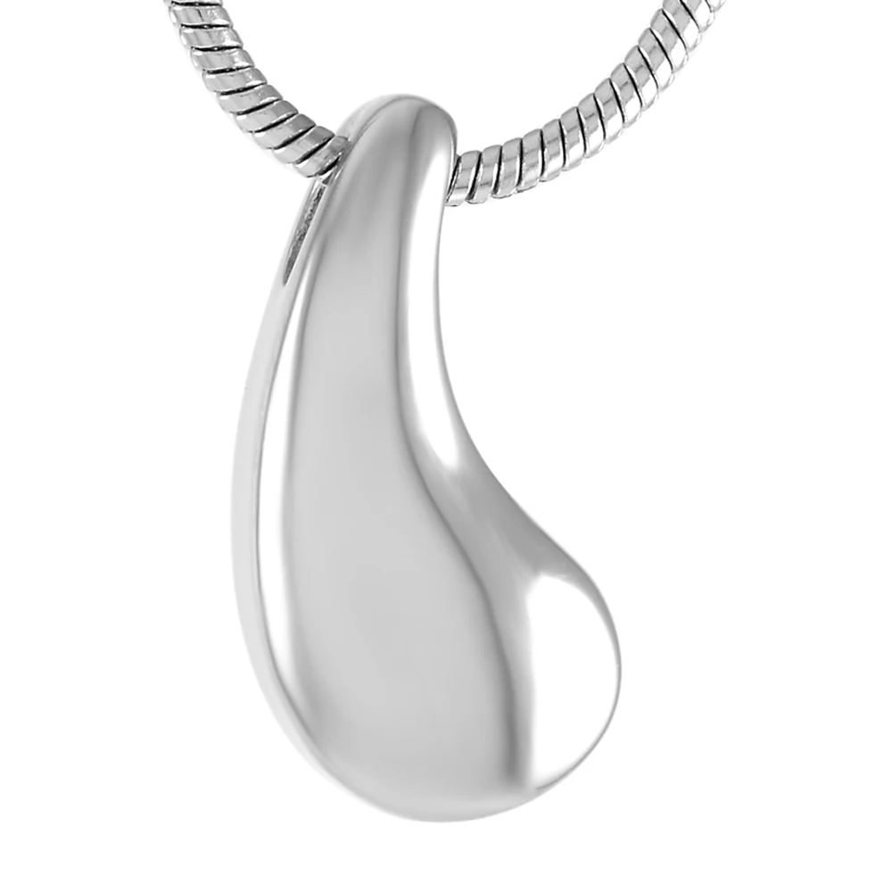 

IJD9697 Silver Gold Black Color Water Drop Cremation Jewelry Pendant Necklace,Charm Tear Drop Keepsake Funeral Urns Unisex