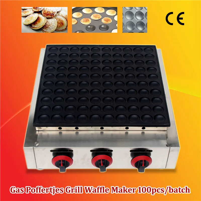 Goede Commerciële Anti-aanbak 100Pcs Poffertjes Grill Baker Mini Nederlandse Pannenkoek Machine Lpg Gas Rvs