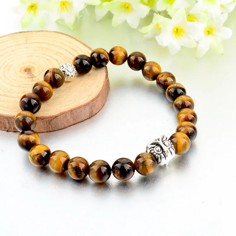 CHICVIE тигровый глаз бусины натуральный камень Шарм Браслеты и браслеты для женщин