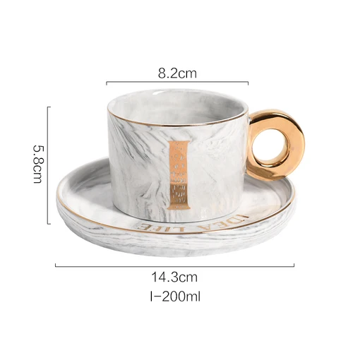 Tazas скандинавский Instagram мраморный Пномпень керамическая кофейная чашка блюдо послеобеденный черный чай эспрессо чашка Copo Bardak Kupa забавные кружки - Цвет: I-200ml