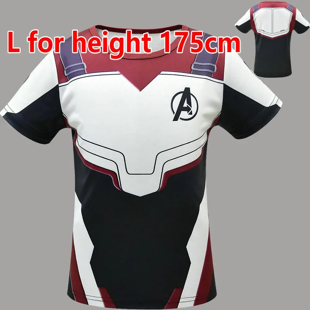 1400-black L 175cm Летняя футболка «мстители» для мальчиков, 4 эндгейма, для взрослых, для детей, Супергерой, Квантовый костюм, футболки, топы, детский маскарадный свитер, футболка - Цвет: 1400-black L 175cm