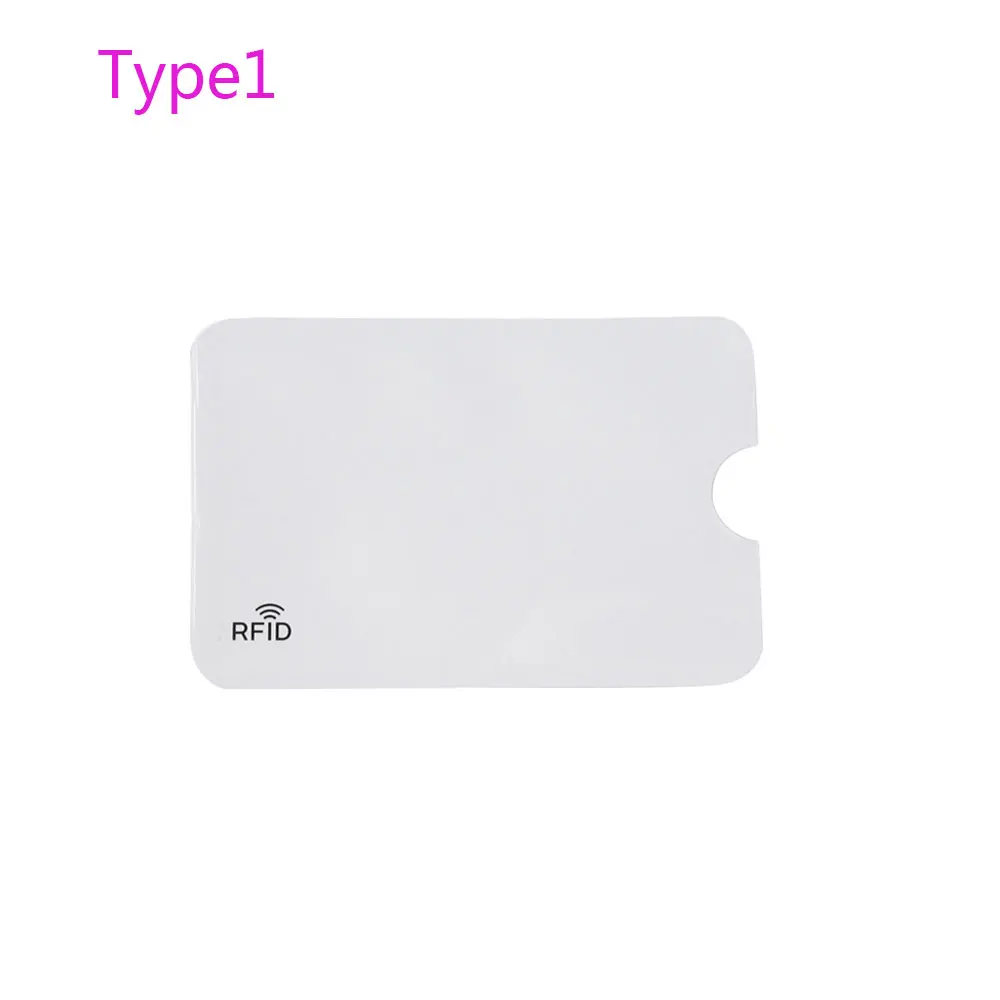 Type 1 Защита от кражи для RFID кредитный держатель для карт алюминиевый чехол для банковских карт защитный чехол 6 стилей защитный чехол - Цвет: Type 1
