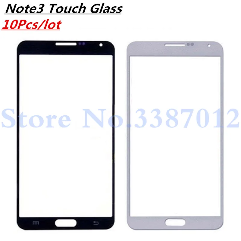 10 шт./лот переднее стекло для сенсорного экрана Samsung Galaxy Note 3 N900 N900F N9005 внешнее