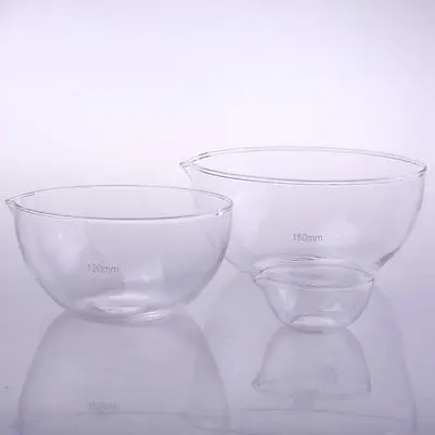 Стеклянное Испарительное блюдо диаметром 120 мм с изливом для химической