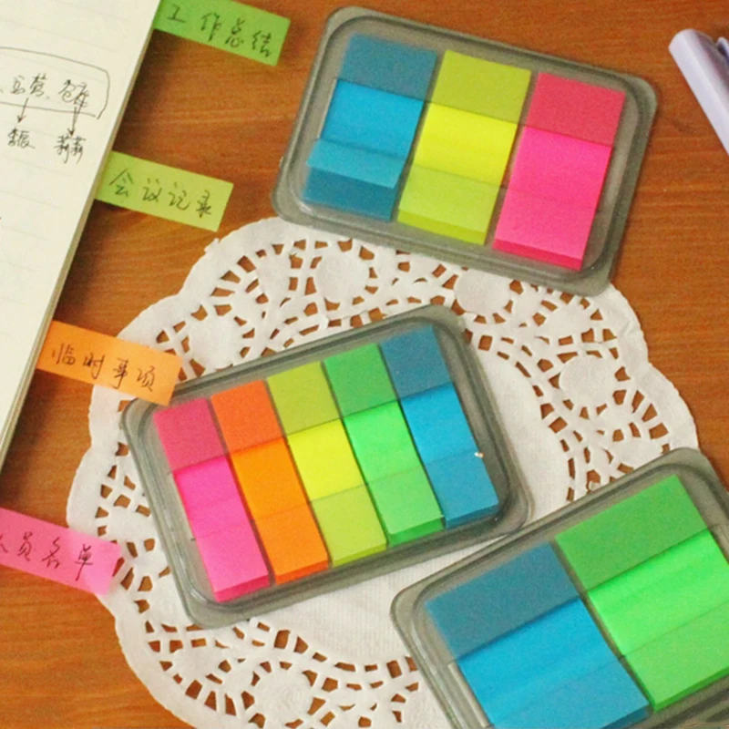 

10 pcs/lot Colored Post Notes Rainbow Sticky Notes Memo Pad Paper Stickers Kawaii Stationery Office Material School Supplies