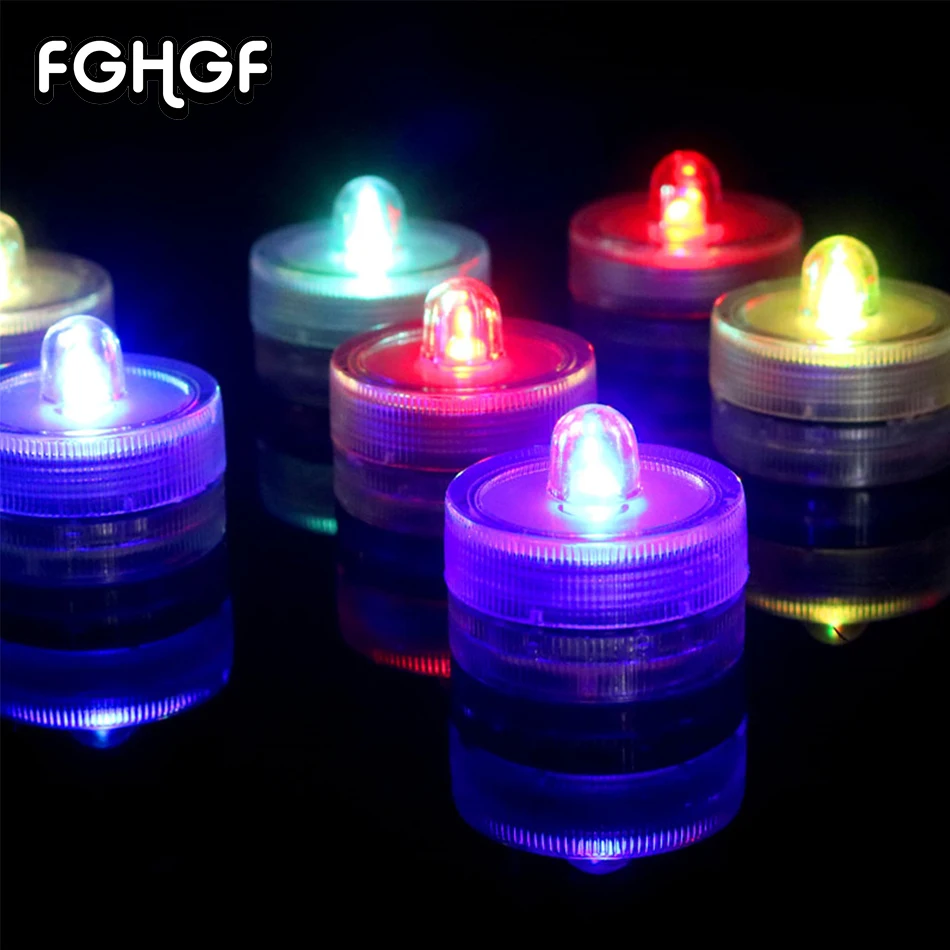 Submersible Color Change Led Electric Candles no Remote Control Waterproof Candle Home Decor Fish Tank Vase Birthday Party 12pcs | Дом и сад