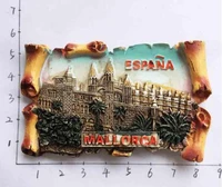 europe spain mallorca ancient palace three dimensional landscape travel memorabilia magnetic stickers refrigerator sticker
