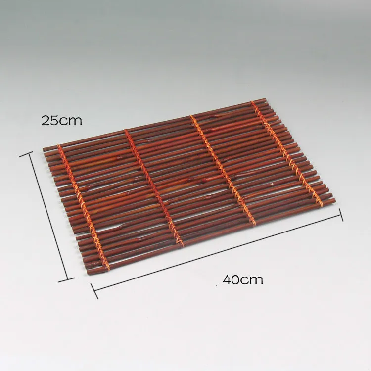 Rattan tea table bamboo placemats Mantian Cup pad care wooden row seats Heat Insulation Set ceremony accessories natural | Дом и сад