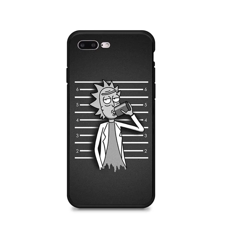 Рик Морти мягкий силиконовый черный чехол для телефона Fundas Apple iphone X XS Max 8 7 Plus 6S 6Plus