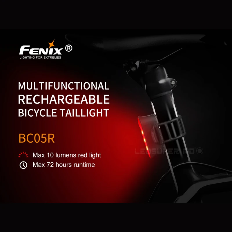 

Bike Taillight Fenix BC05R Multifunctional Rechargeable Bicycle Tail Light Built-in 240 mAh Li-polymer Battery