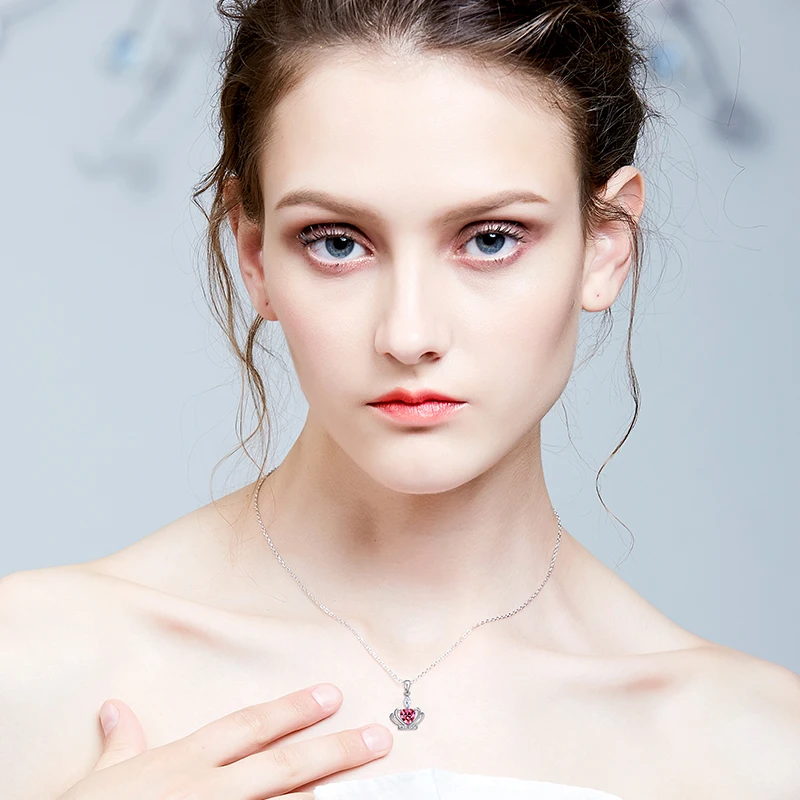 Cdyle женское ожерелье из розового золота с блестящей корона принцессы со стразами