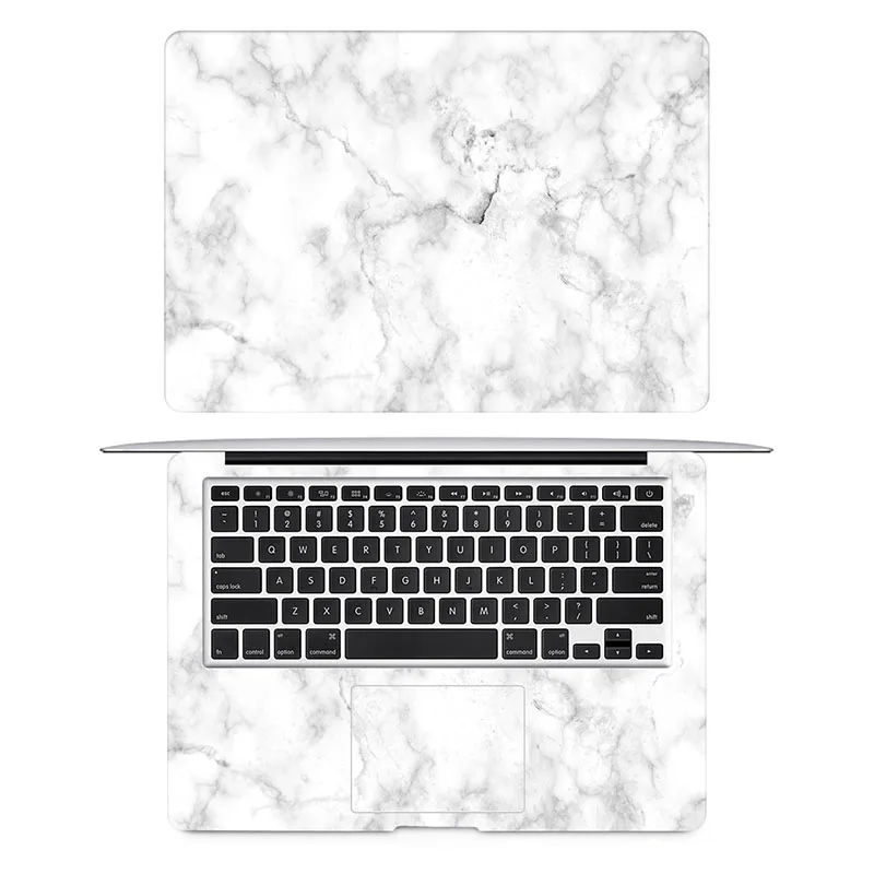 Натуральная белая мраморная наклейка для ноутбука для Macbook deckle Pro Air retina 11 12 13 15 дюймов hp Mac Book полное покрытие для ноутбука - Цвет: AC side