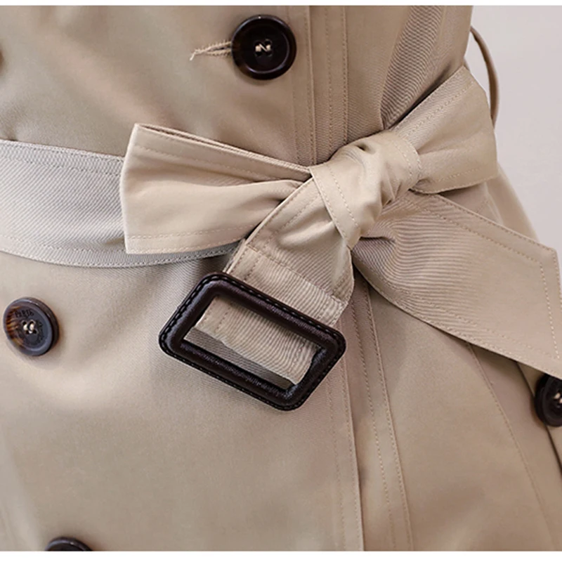 Весеннее Женское пальто 2020 Новое средней длины модное ветровка большого размера