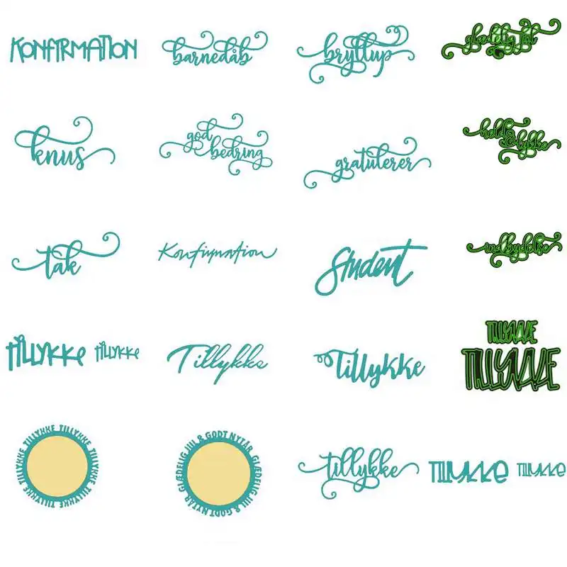 

Special Danish Letters Cutting Dies DIY Paper Card Album Embossing Scrapbooking Template Crafts Stencil New Dies 2019