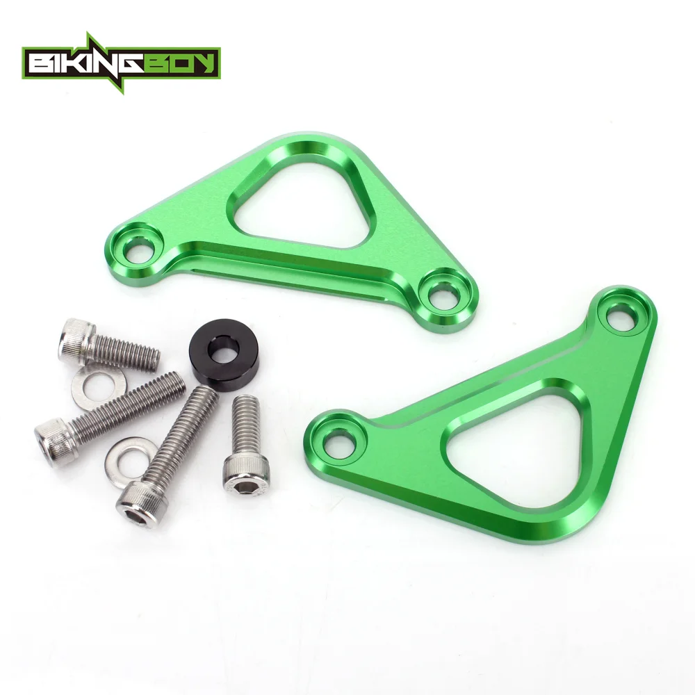 BIKINGBOY гоночные крючки для Kawasaki NINJA 250R 08 09 10 11 12 NINJA 300 13 14 15 анодированный подрамник галстук вниз с болтами - Цвет: Green