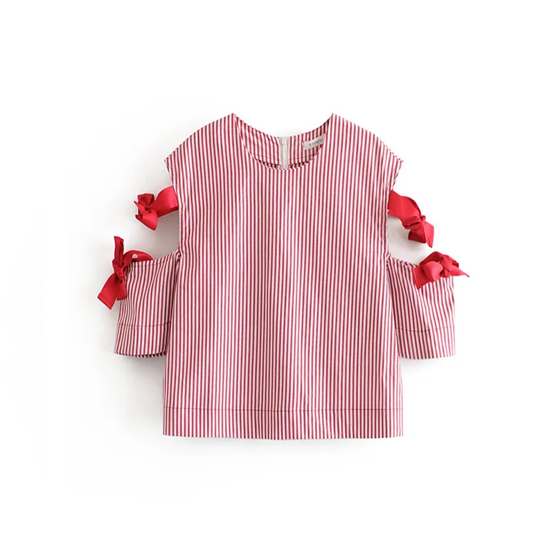 Fashion Women Star 42-8108 European and American fashion wind striped bandage jacket |