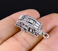 7pcslot 27x8mm antique silver plated 3d camper pendants trailer travel charms diy supplies jewelry making finding accessories