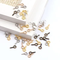 100pcs small tiny mini eye pins eyepins hooks eyelets screw threaded stainless steel clasps hook jewelry findings for making diy