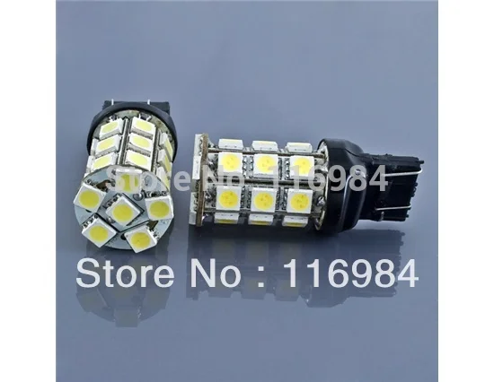 2 шт х Белый 7443 7440 T20 27 SMD 5050 светодиодный задний тормоз лампа стоп-сигнала |