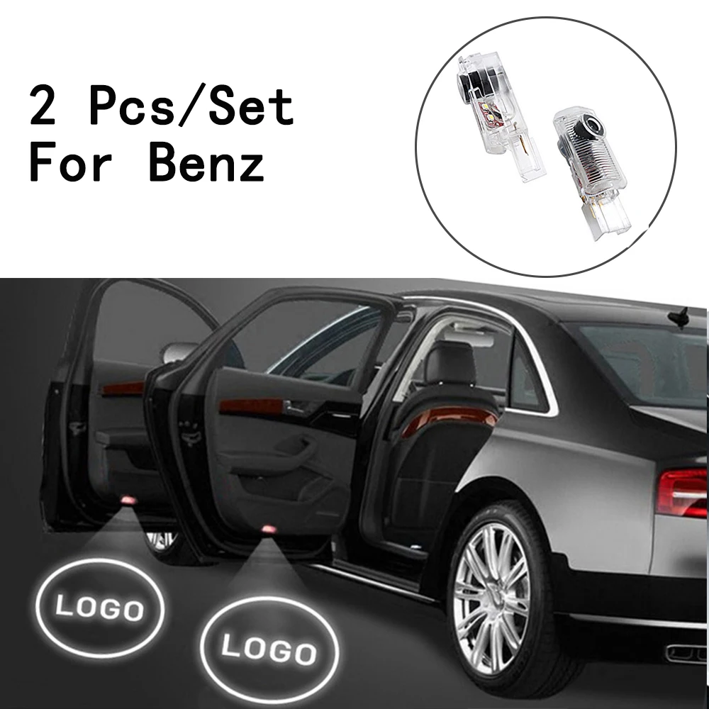 Только для Benz W164/W215/AMG/ R300/R320/R400/R500/ML500 Светодиодный прожектор с логотипом 2