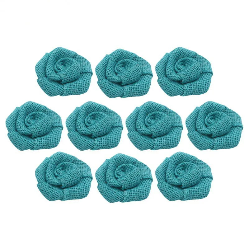 10pcs zaure Hessian джутовая Мешковина настольная дорожка стул створка букет из мешковины баннер лента из конопляной веревки для рукоделия День рождения Свадебная вечеринка украшения - Цвет: 10pcs zaure