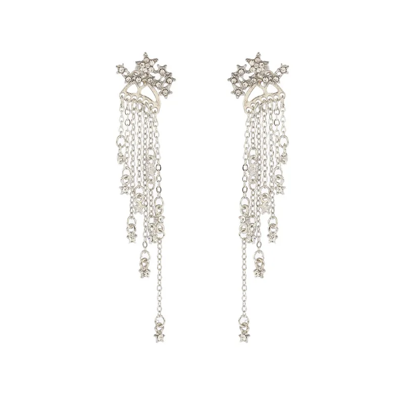 1 пара модных женских стильных золотистых блесток обтекаемые длинные серьги с