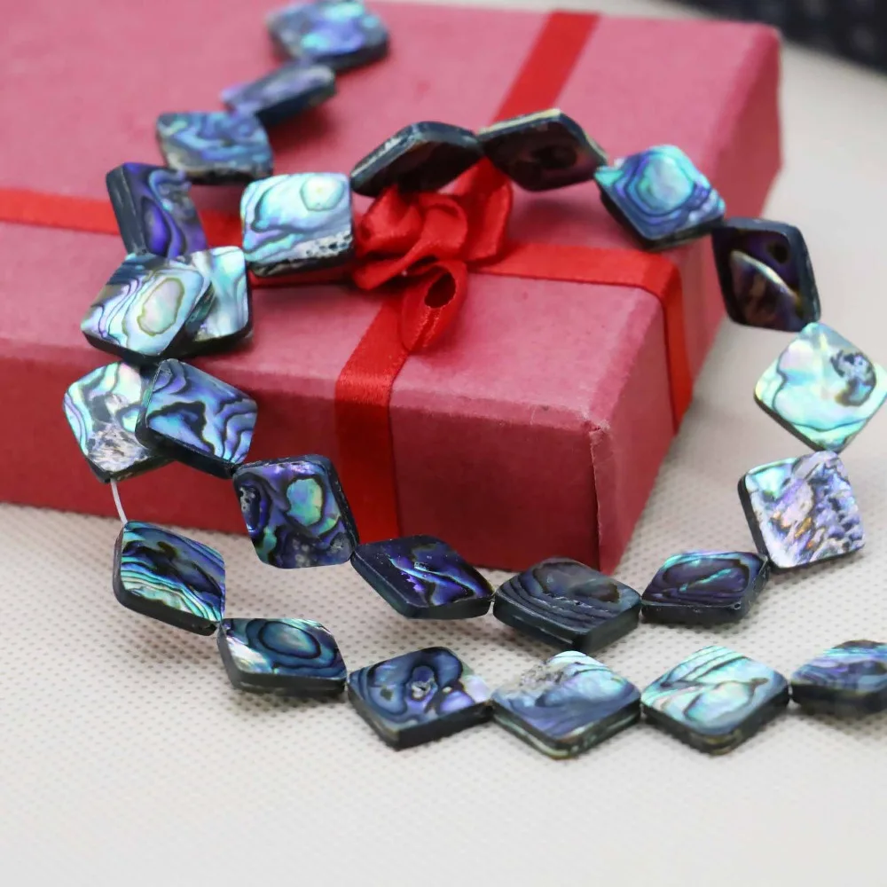 Бусины диагональные для изготовления ювелирных изделий 15 мм|loose beads|shell loose beadsbeads