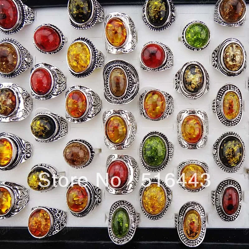 Шармы 5 шт. большие винтажные янтарные античные серебряные Ретро женские мужские