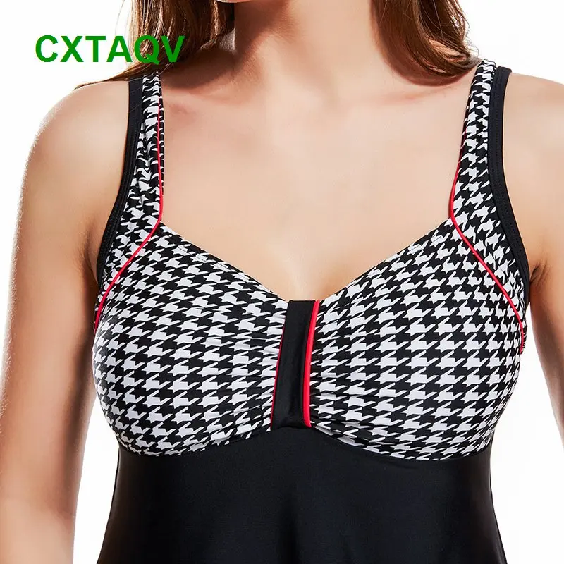 2018 новый купальник размера плюс 3XL 4XL 5XL 6XL с высоким эластичным принтом Ласточка