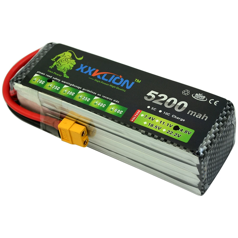 XXKLION 4S Lipo аккумулятор 14 8 v 5200mAh 25C для rc вертолета автомобиля лодки квадрокоптера