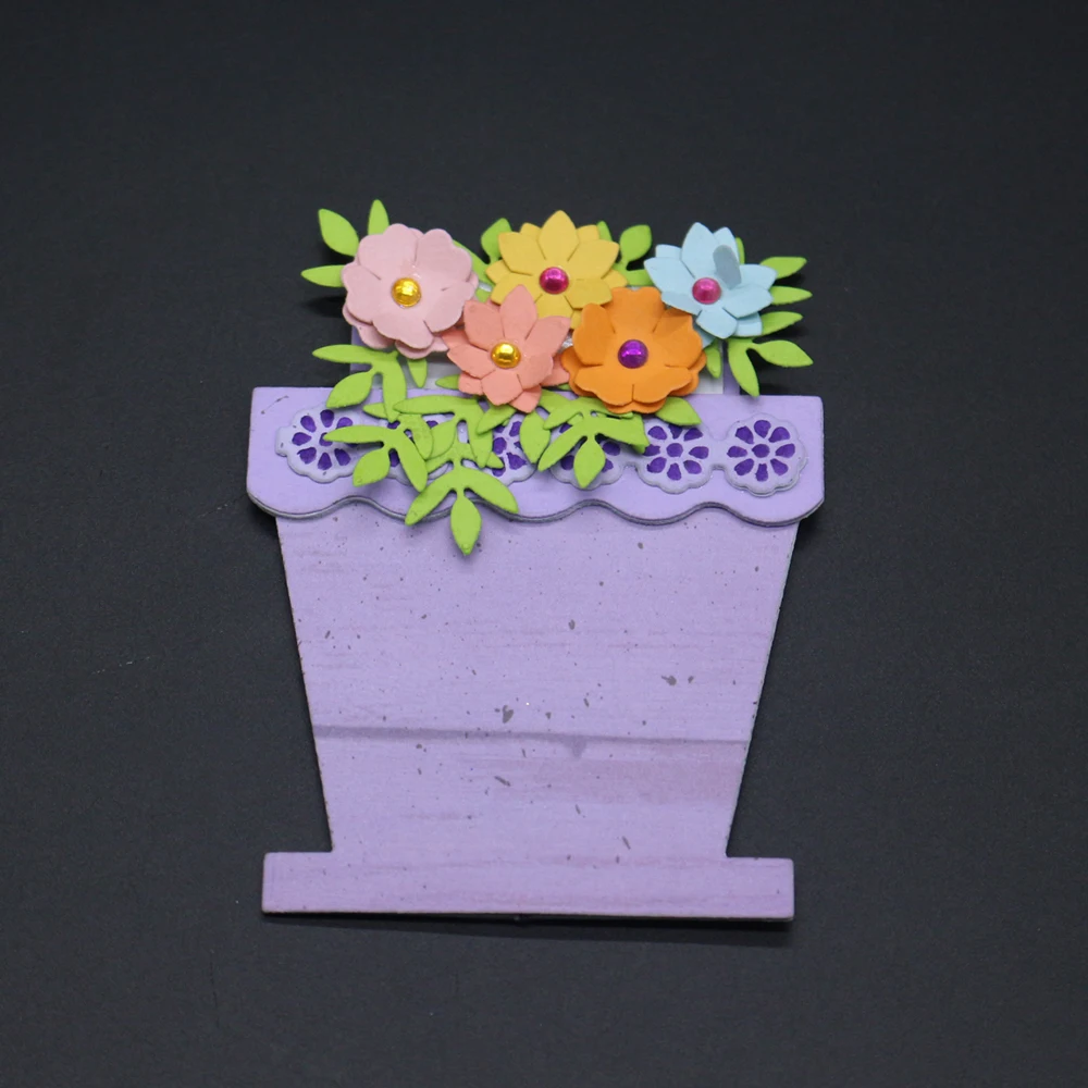 Цветок чашка штампованный Скрапбукинг Новое поступление металлический