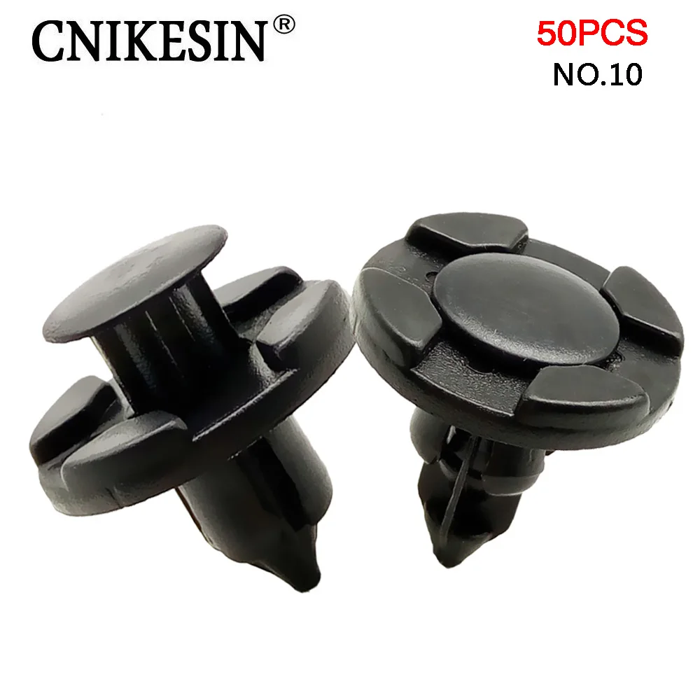 CNIKESIN 50 шт. 8 мм Автомобильные пластиковые Заклепки Крепеж для Nissan Livina TIIDA Sylphy салона автомобиля бампер крыло крепежные зажимы крышка