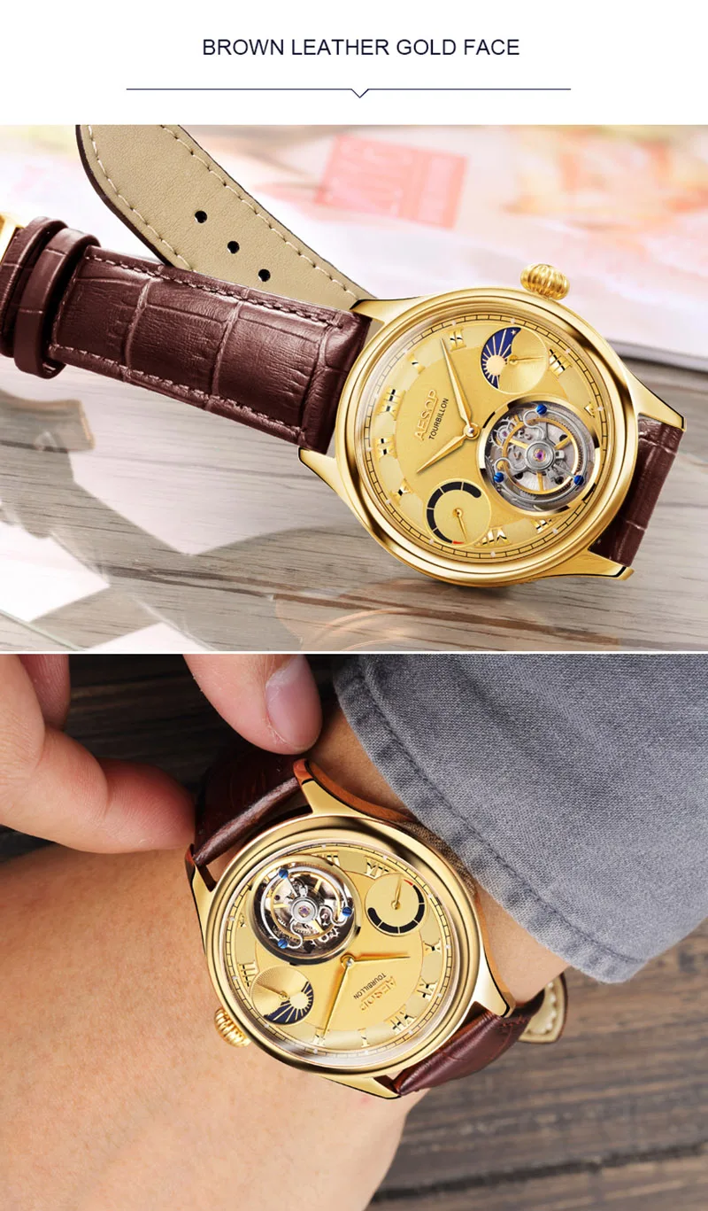 Высококачественные Tourbillon часы с копейкой, мужские роскошные многофункциональные часы с Луной и телефоном, механические часы, мужские часы montre homme 7001