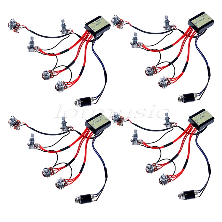 4 комплекта Belcat Active EQ активная Женская схема Preamp запчасти для жгут проводов бас