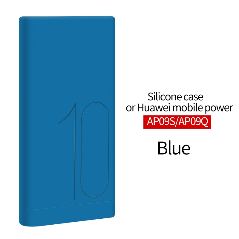 blue Силиконовый чехол для huawei 10000 мАч, мобильный аккумулятор SuperCharge AP09S, нескользящий внешний корпус для huawei power bank QuickCharge AP09Q - Цвет: blue