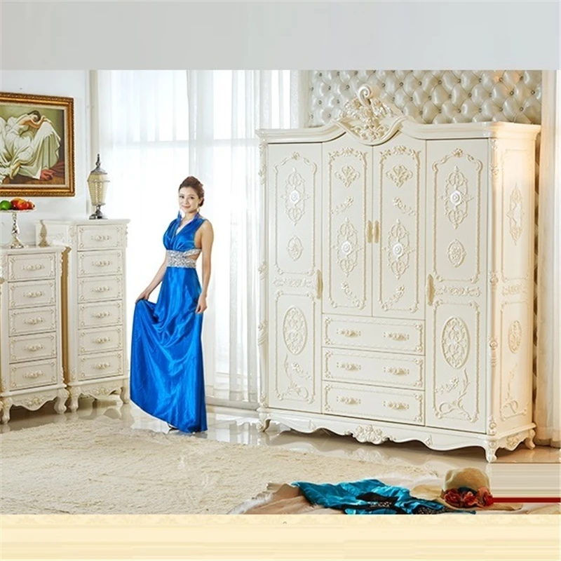 Version F Madera деревянный шкаф Range Vetement для хранения кварто Европейский шкаф Mueble De Dormitorio мебель для спальни шкаф - Цвет: Version F