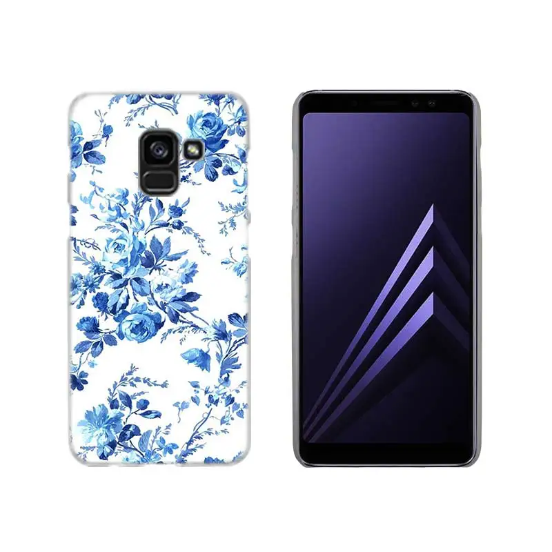Китай(материк) Цветочный Узор Жесткий чехол для Samsung Galaxy A7 A6 A8 плюс A9 A3 A5 A30 или A20 A50 A60 A70