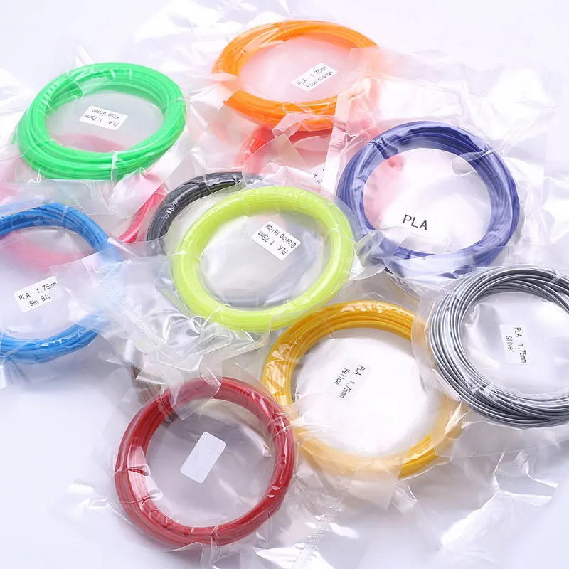 50meter PLA filament QCREATE QW01-012C универсальная 3D Ручка PLA PCL двойной режим ЖК-дисплей регулируемая температура нагрева и скорость с бесплатной 10 м нити - Цвет: 50meter PLA filament