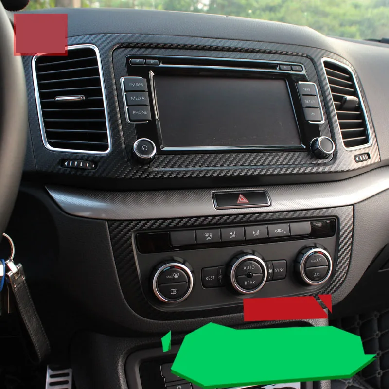Lsrtw2017 углеродного волокна автомобиля внутренняя отделка для volkswagen vw sharan 2011 2012 2013 seat Alhambra