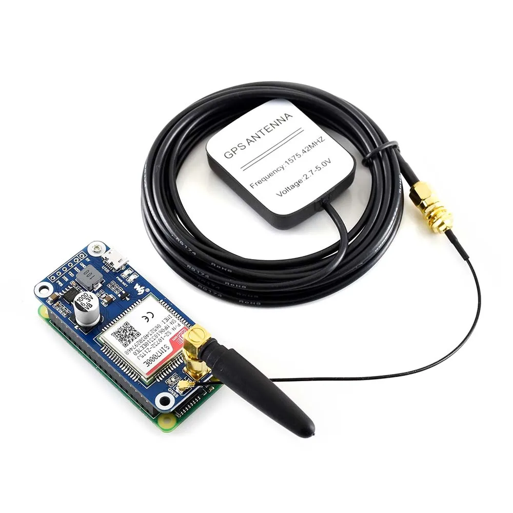 Шапка NB-IoT/eMTC/EDGE/GPRS/GNSS для RPi Zero/Zero W/Zero WH/2B/3B/3B + на базе SIM7000E поддерживает TCP UDP PPP