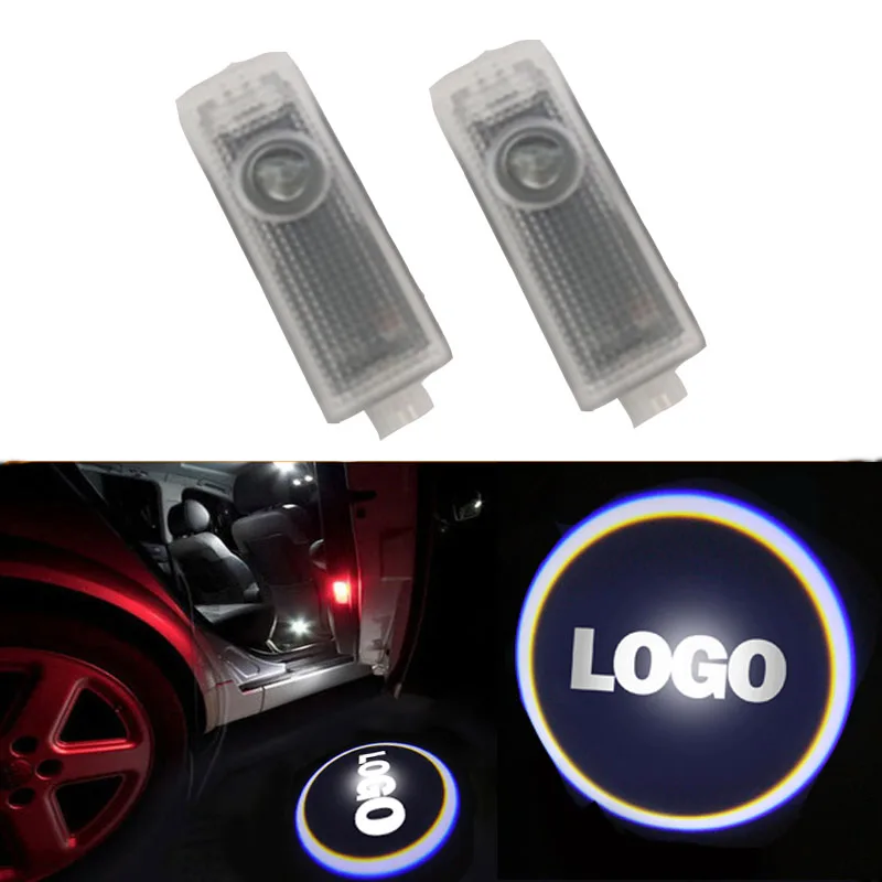 2 шт. Универсальный Автомобильный приветственный светильник с логотипом
