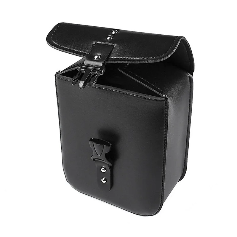 Черная кожаная сумка для мотоцикла хранения инструментов Боковая Сумка комплект