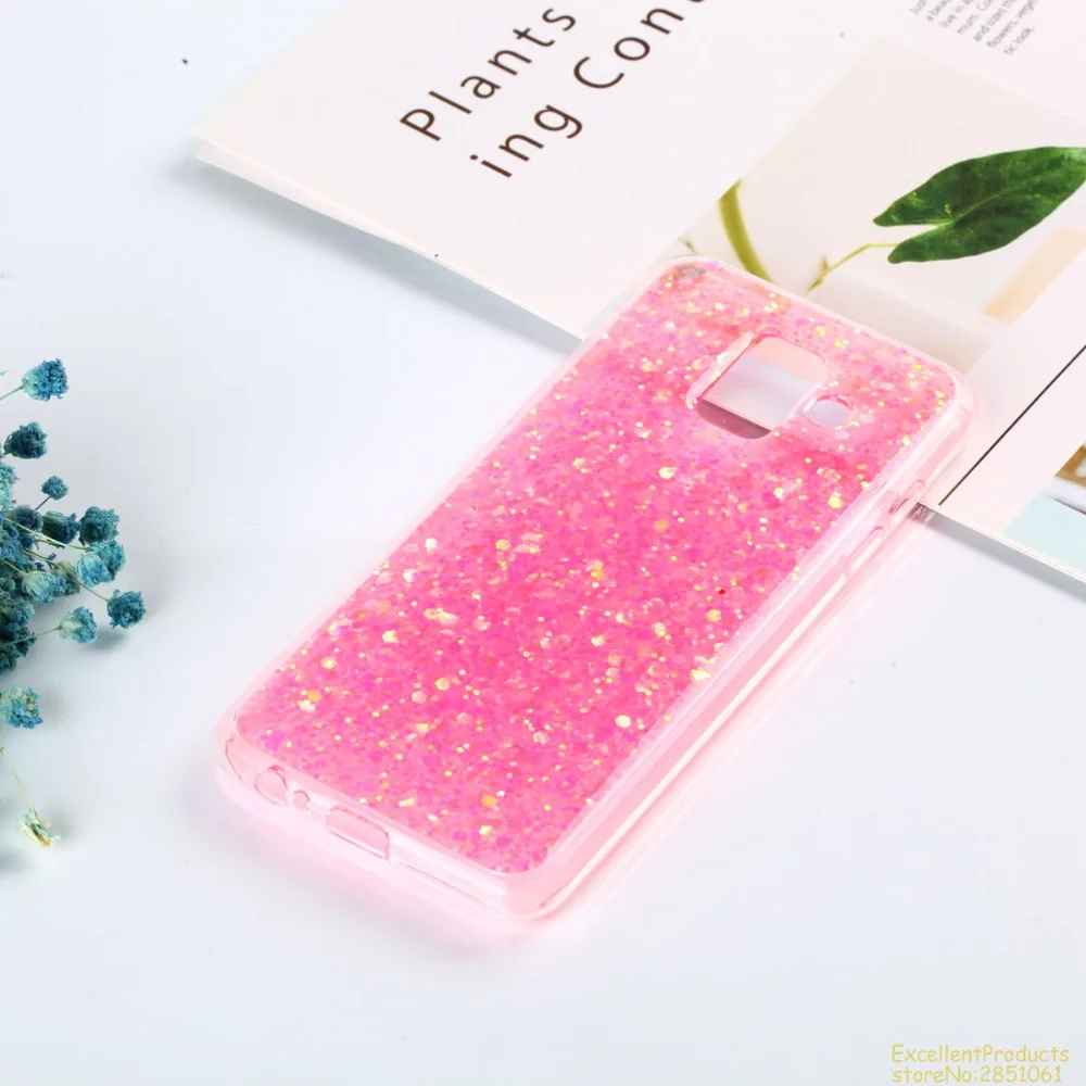 Для samsung Galaxy A6 2018 случая Роскошные Bling блестящие звезды телефон случаях мигает