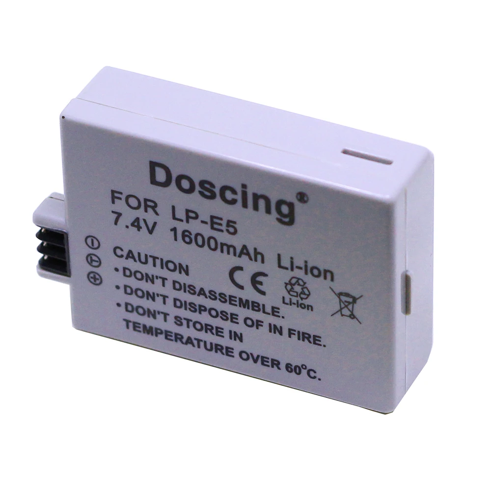 Новая сменная литий ионная батарея Doscing 7 4 В 1600 мА · ч для камеры CANON LP E5|battery for