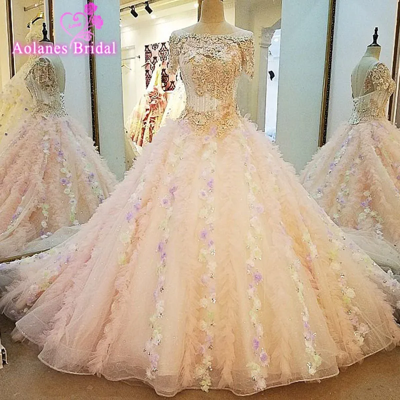 Элегантное винтажное Розовое Бальное Платье Vestido De Novia свадебное платье без