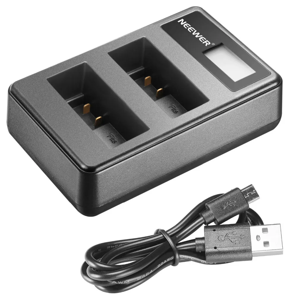 Neewer USB Dual Battery Charger LED Display 5V/2A Input for Canon LP-E8 EOS Rebel T5i T4i T3i T2i 600D | Электроника