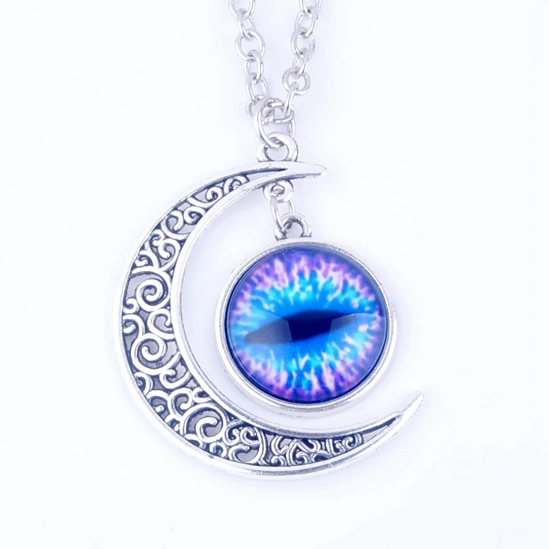 2016 Горячая цепочка серебряное покрытие полумесяц и стрекоза бабочка Кабошон