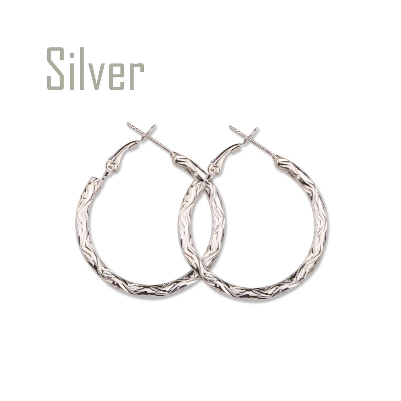 Silver Маленькие круглые серьги-кольца золотого и серебряного цвета 3 см для женщин, аксессуары из сплава, модные серьги - Окраска металла: Silver