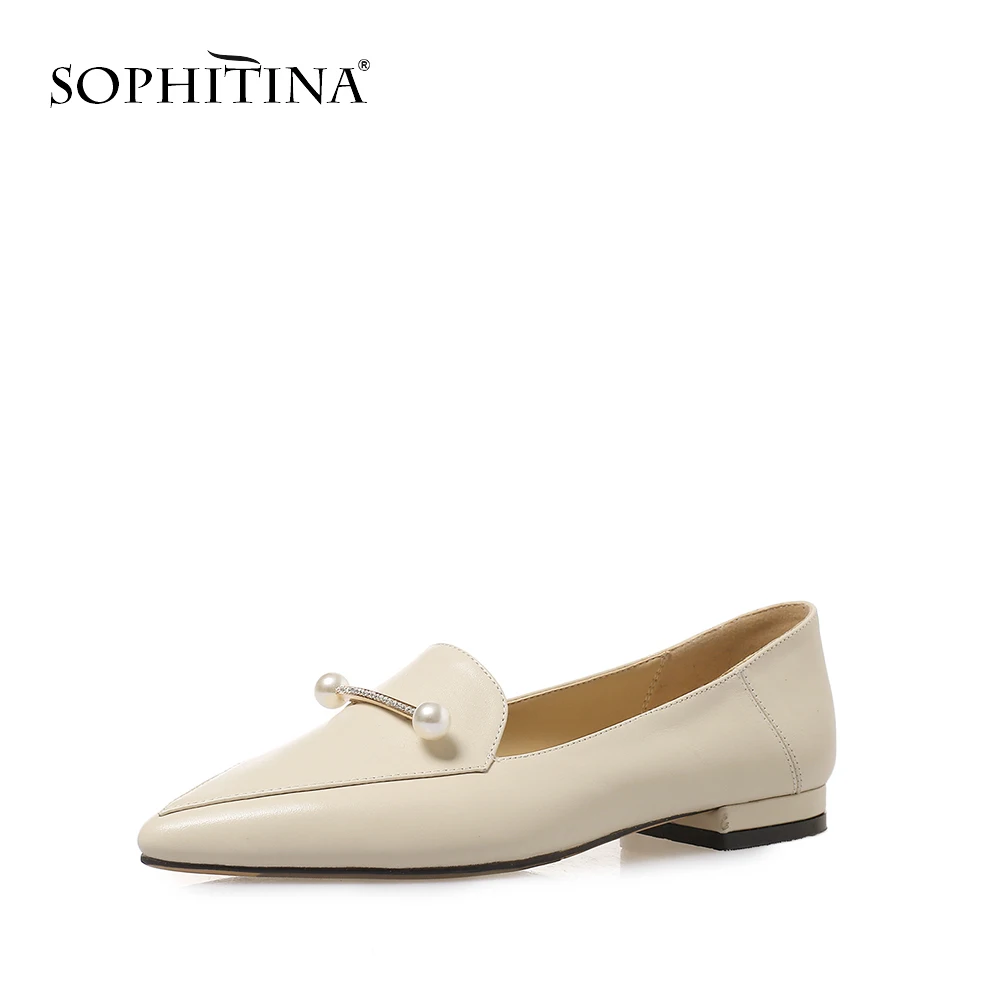 SOPHITINA/Популярная жемчужина Женские туфли лодочки Высококачественные