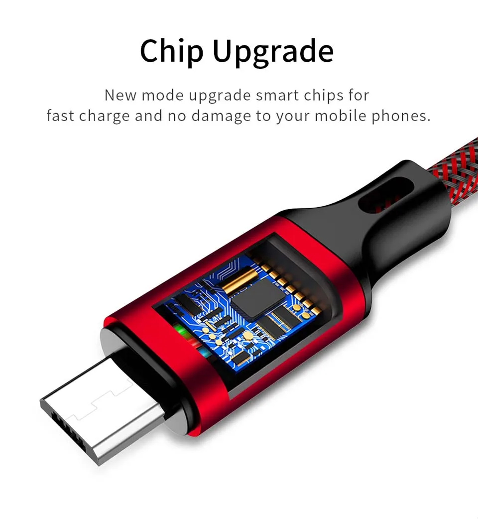 Micro USB кабель 2A Быстрая зарядка передачи данных зарядный кабель для samsung huawei Xiaomi LG Andriod Microusb кабель для мобильного телефона